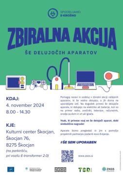 20241104 Zbiralna akcija plakat E-TRANSFORMER