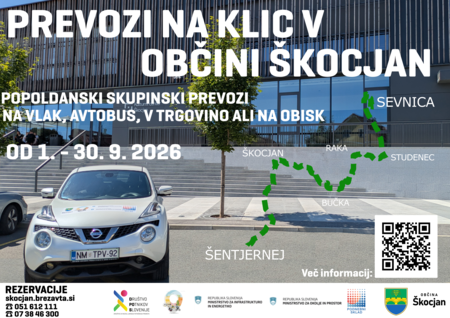 Prevozi na klic: Šentjernej - Škocjan - Sevnica
